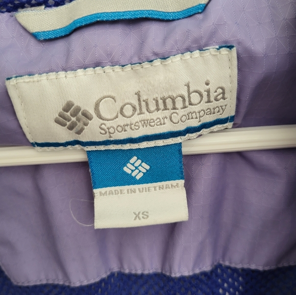 Columbia Omni Shield Girls Hooded Full Zip Jacket XS Light Purple Nylon - Picture 10 of 11